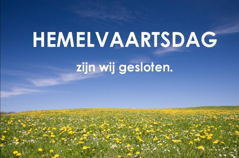 Hemelvaartsdag zijn wij gesloten Top Fysio Fysiotherapie in
